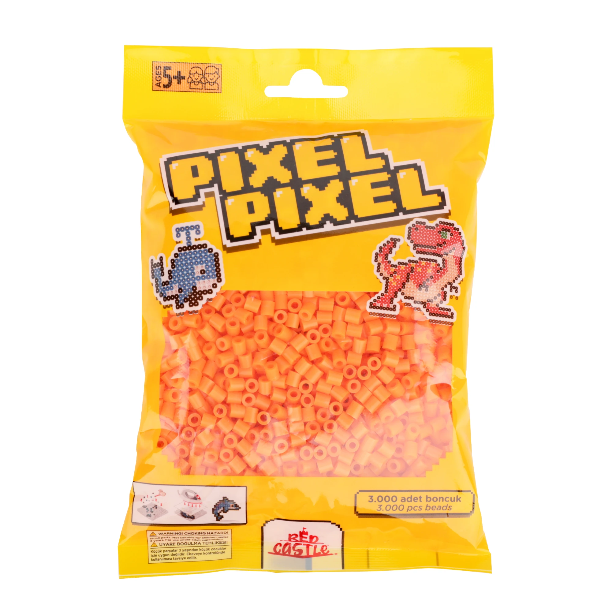 3000 Adet Midi Boncuk Turuncu-Pixel Pixel PPB-3000-16