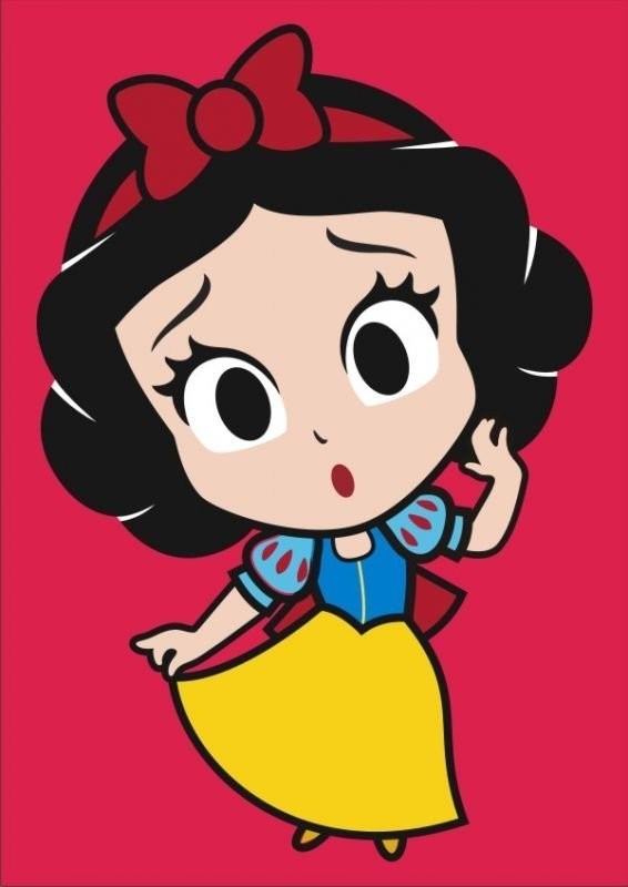 Disney Snow White Cute Kum Boyama Kartı M, 25Adet(23,5X33cm)-Red Castle KM207