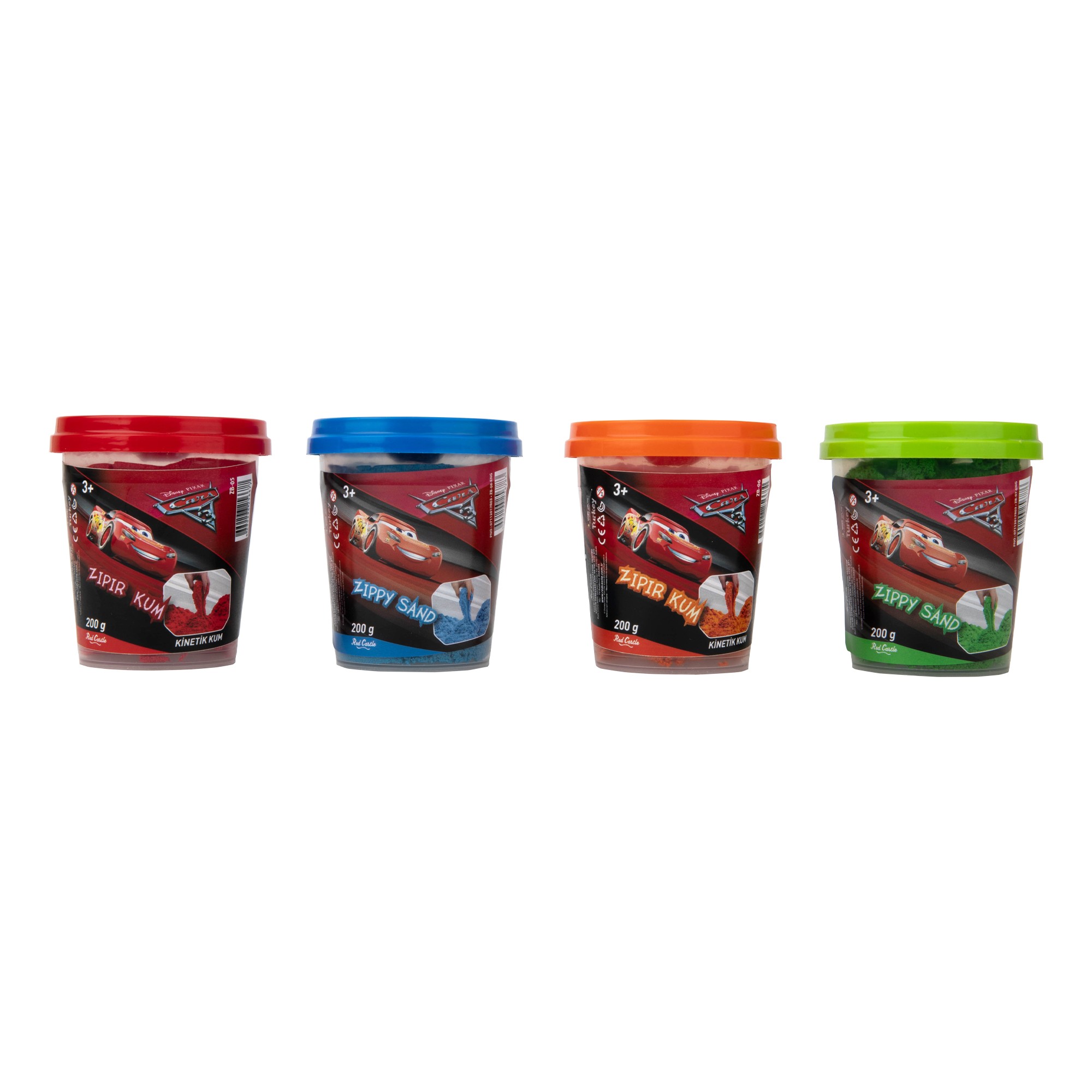 Disney Cars 3 Zippy Sand 4x200 g-Red Castle ZK-02