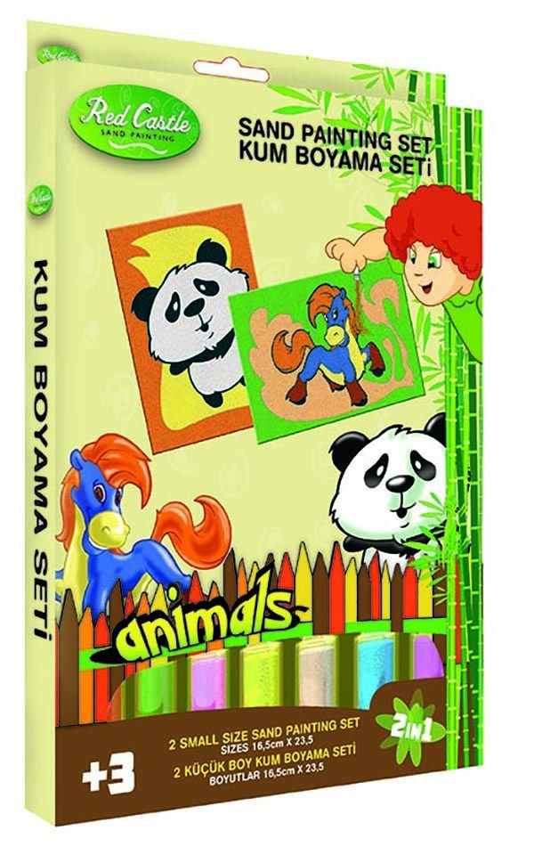 Red Castle Panda & Horse Sand Painting Set DS-203