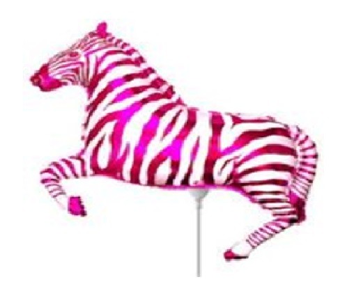 14" FOLYO BALON G-ZEBRA PINK (15 Lİ PAKET)