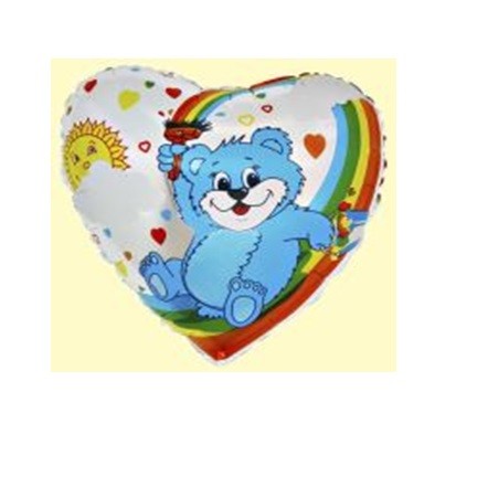 18'' RAINBOW BEAR FOIL BALLOON 10 PCS 