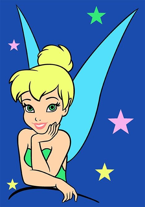 Disney Tinkerbell Kum Boyama Kartı S, 25 Adet (23,4x16,5 cm)--Red Castle KS509