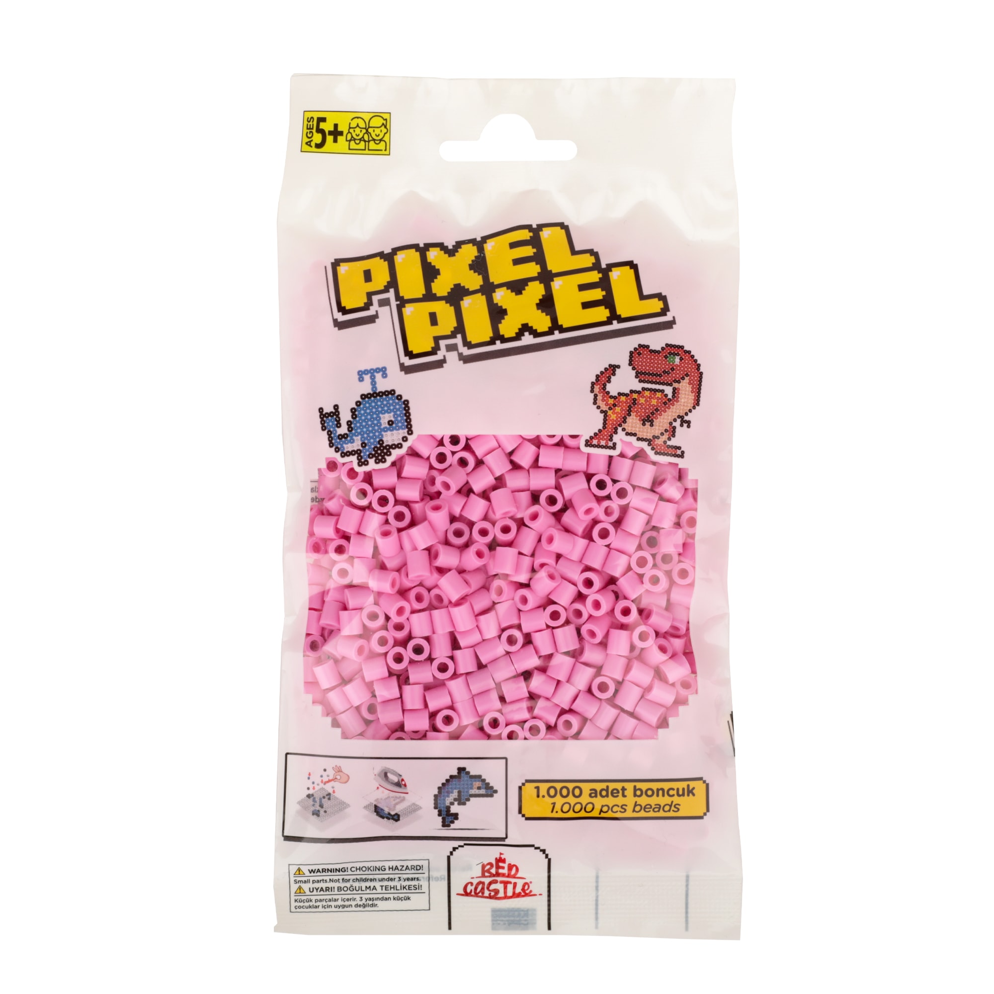 1000 Adet Midi Boncuk Pembe-Pixel Pixel PPB-1000-21