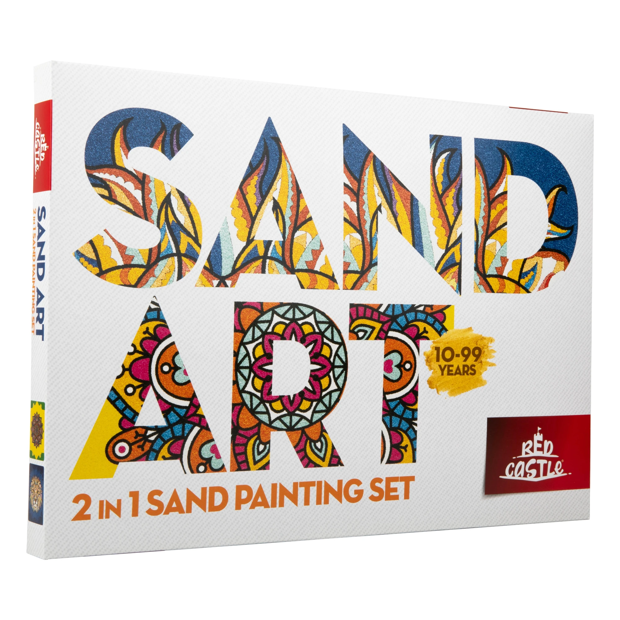 Yetişkin Kum Boyama Aktivite Seti, Sand Art Aslan ve Vektörel 2in1-Red Castle YKT-01