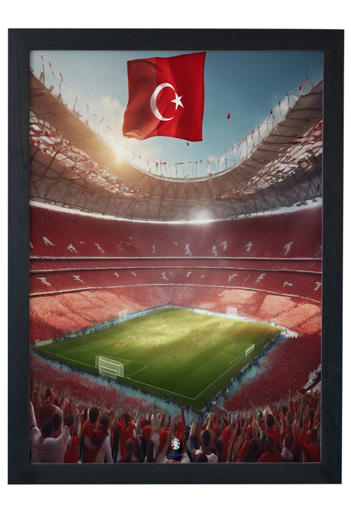 Euro 2024 Türkiye Temalı Siyah Çerçeveli Tablo Poster main variant image