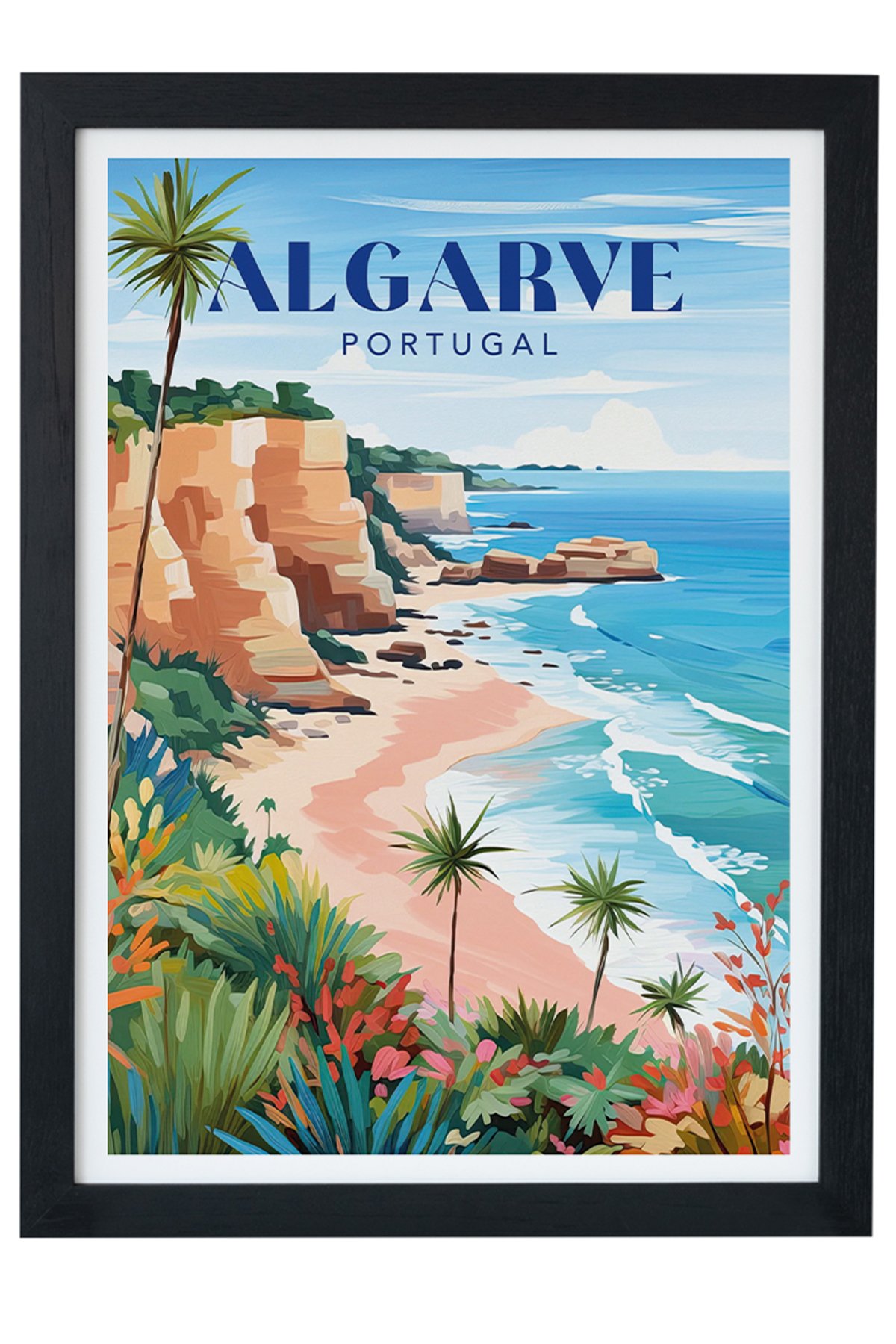 Algarve Portugal Siyah Çerçeveli Poster Tablo main variant image