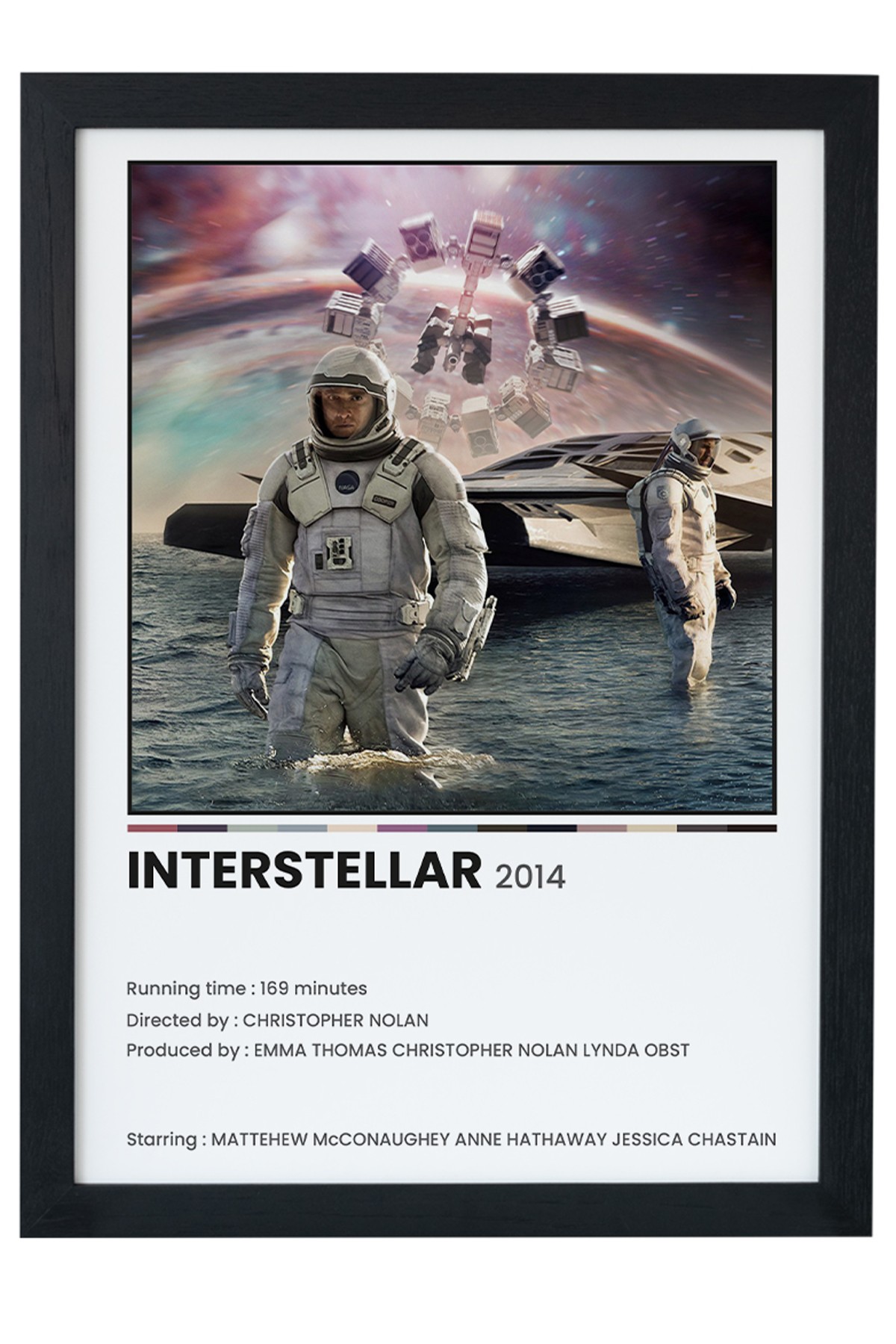 Interstellar Dizi-Film Siyah Çerçeveli Tablo Poster main variant image