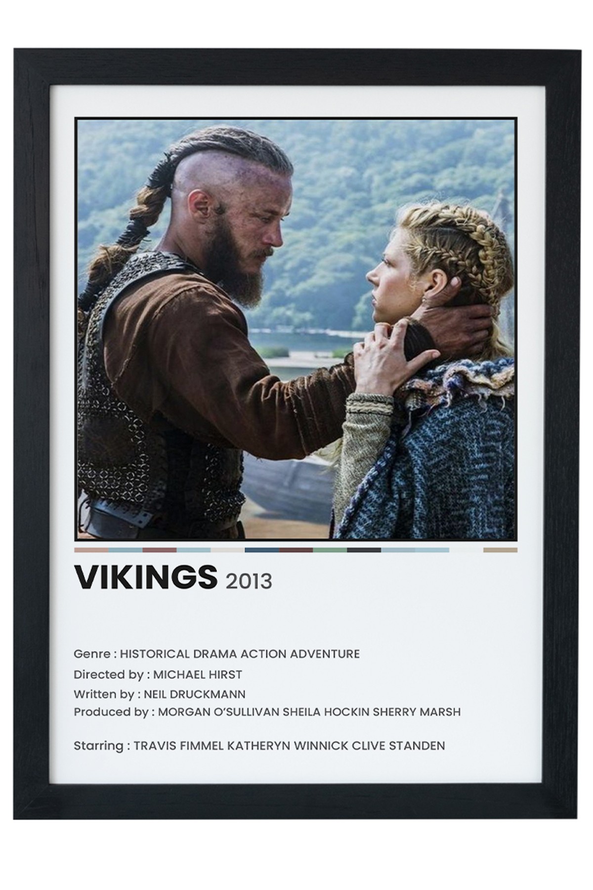 Vikings Dizi-Film Siyah Çerçeveli Tablo Poster main variant image