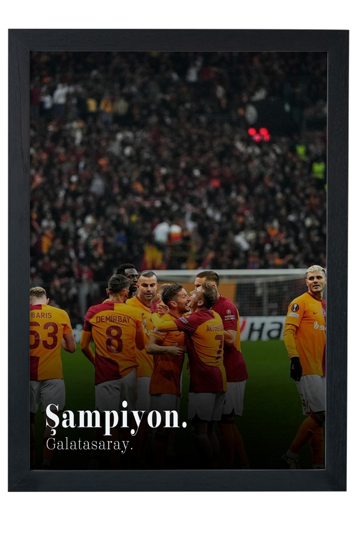 Şampiyon Galatasaray Siyah Çerçeveli Tablo Poster main variant image