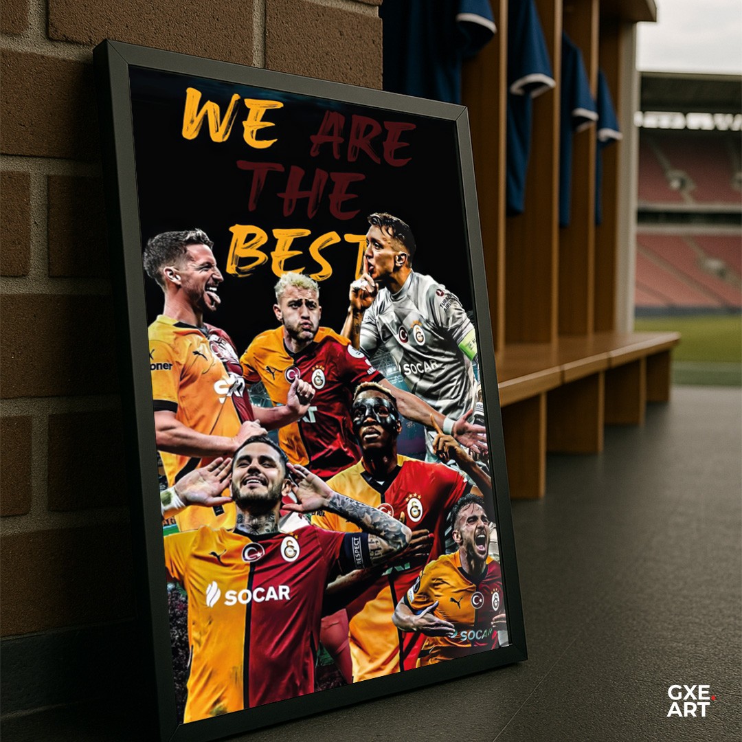 ŞAMPİYON 2025 GALATASARAY ÇERÇEVELİ POSTER TABLO
