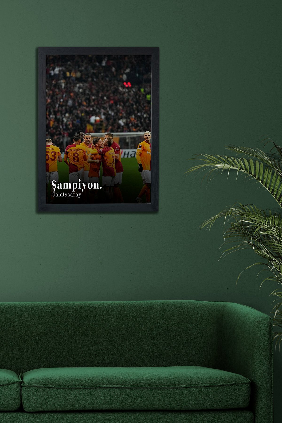 Şampiyon Galatasaray Siyah Çerçeveli Tablo Poster