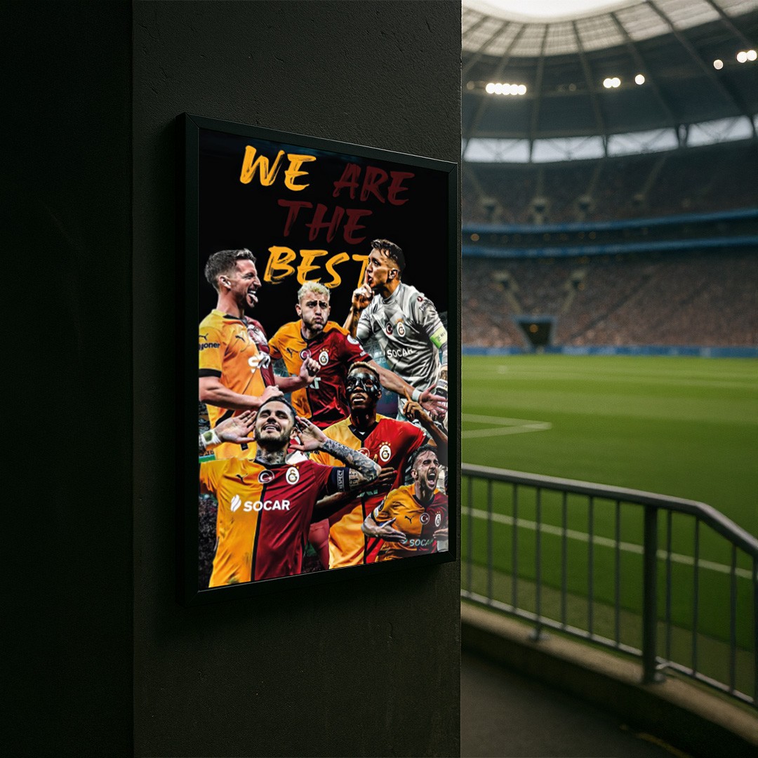 ŞAMPİYON 2025 GALATASARAY ÇERÇEVELİ POSTER TABLO