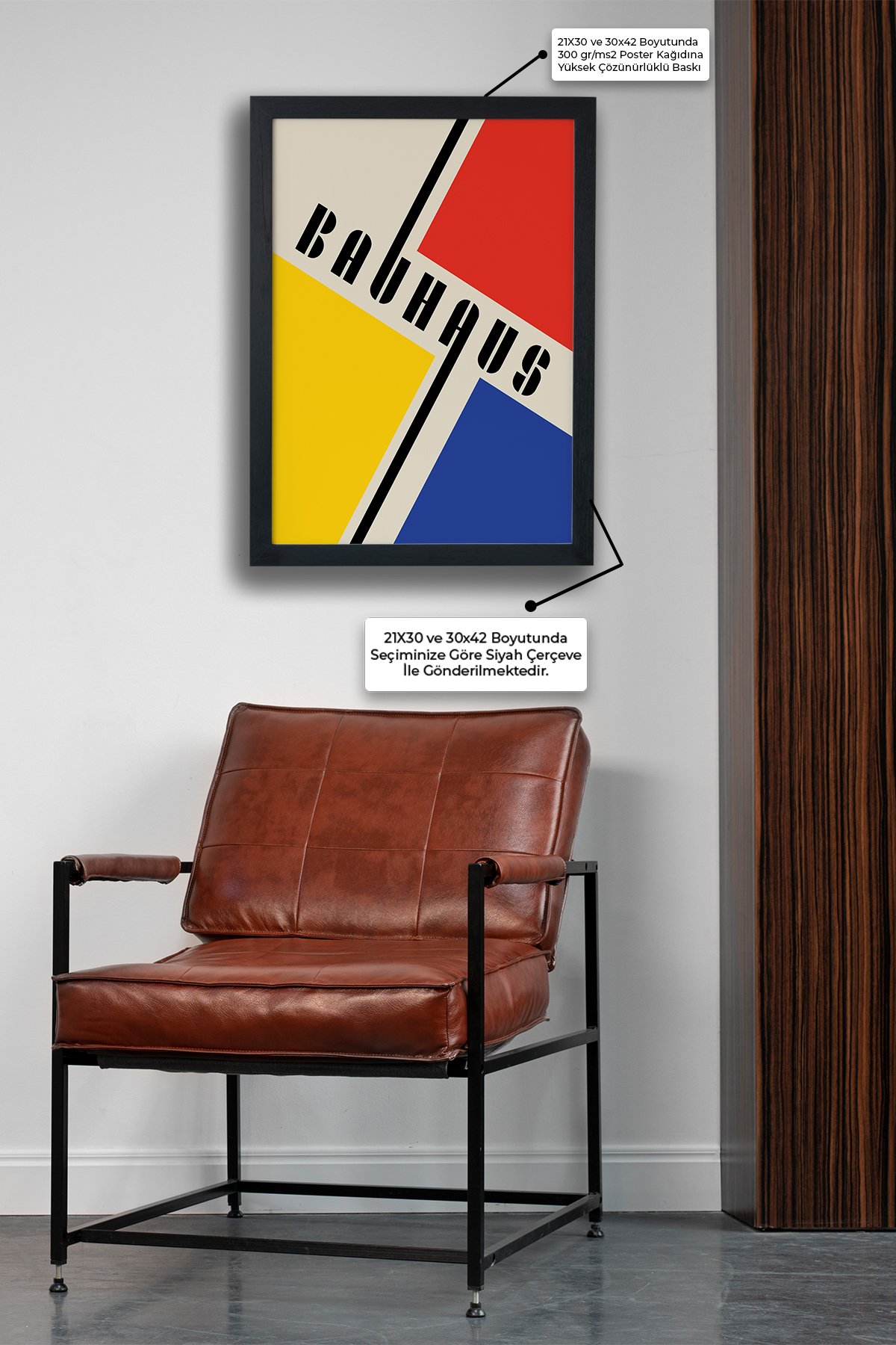 Bauhaus Siyah Çerçeveli Tablo Poster