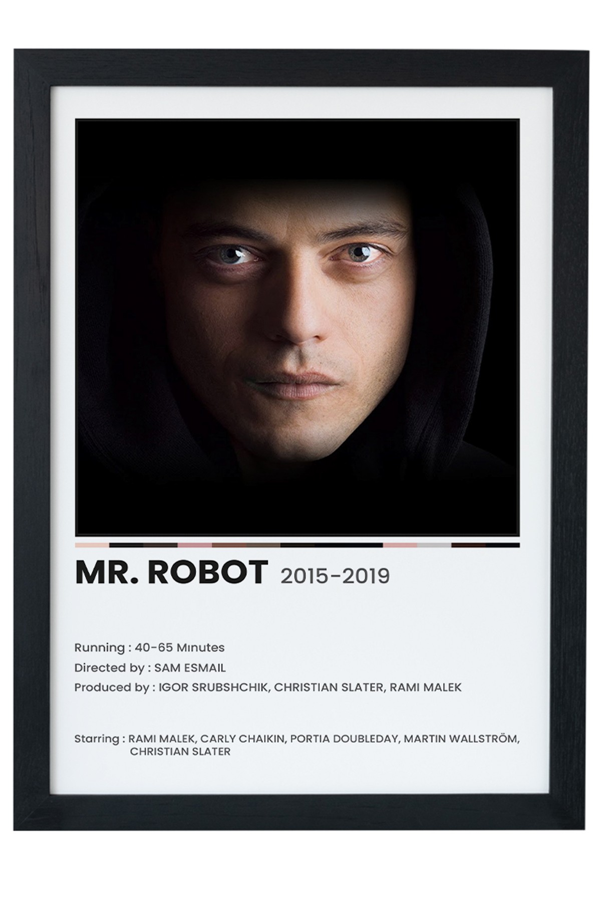 Mr. Robot Dizi-Film Siyah Çerçeveli Tablo Poster main variant image