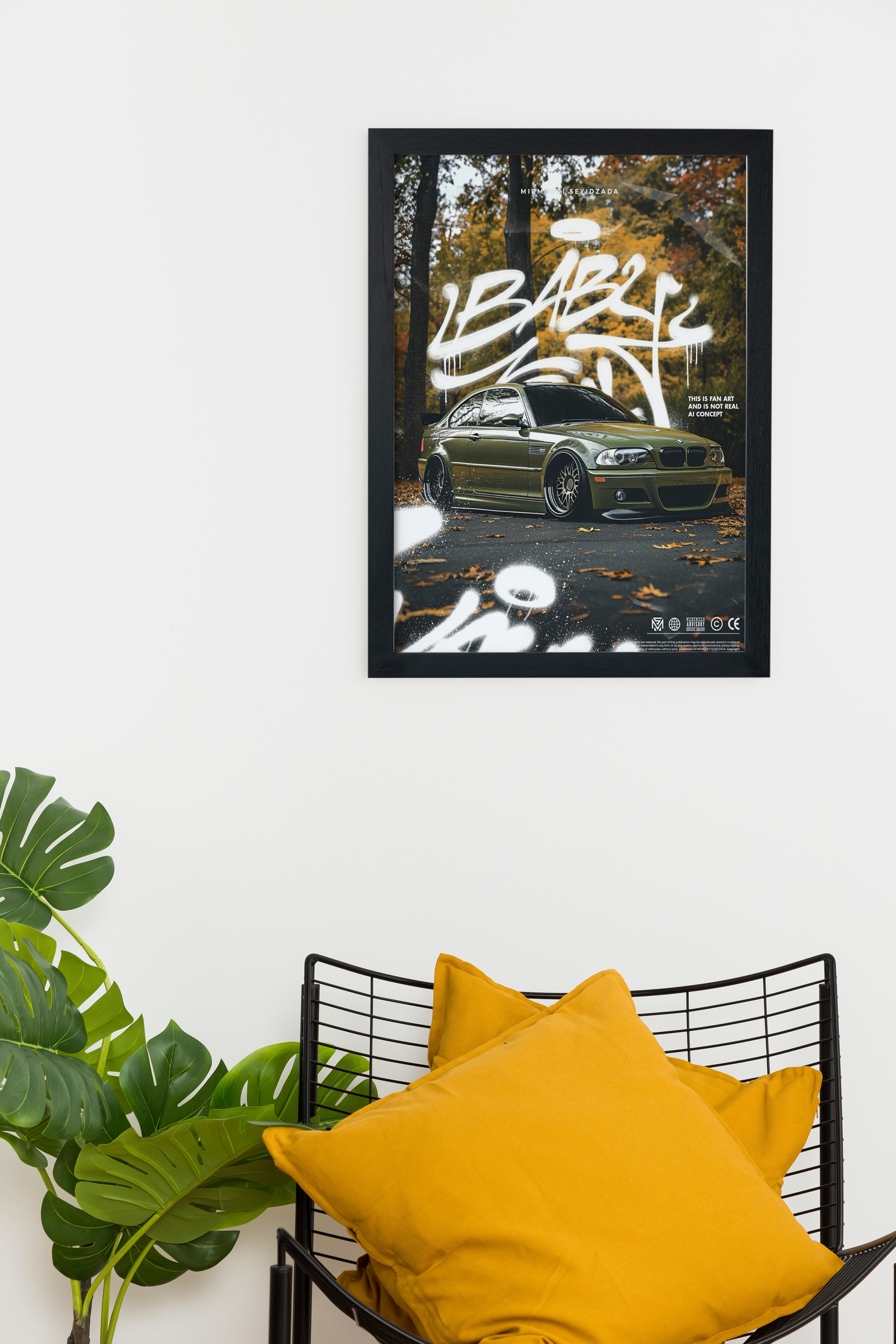 BMW Car Serie Özel Tasarım Çerçevesiz Poster