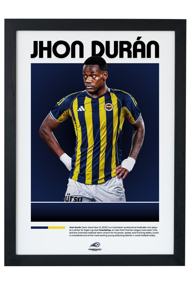 Jhon Duran Fenerbahçe Siyah Çerçeveli Poster Tablosu main variant image