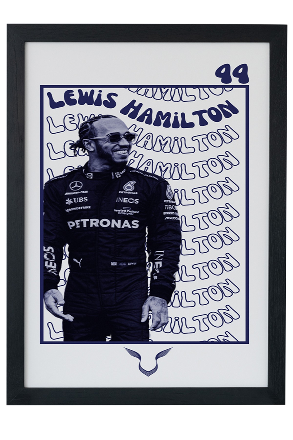 Lewis Hamilton F1 Pilotu Siyah Çerçeveli Poster Tablo main variant image