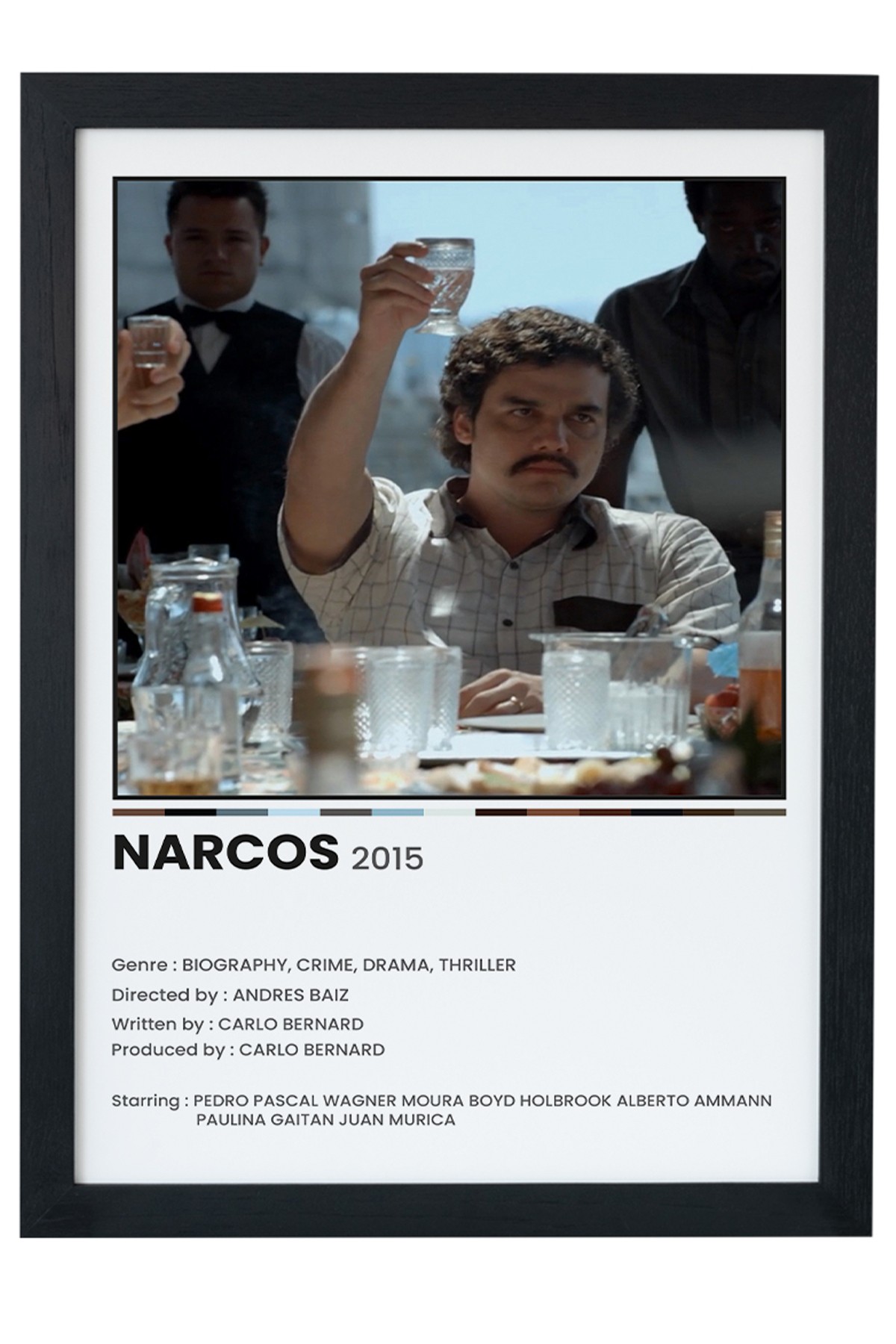 Narcos Dizi-Film Siyah Çerçeveli Tablo Poster main variant image