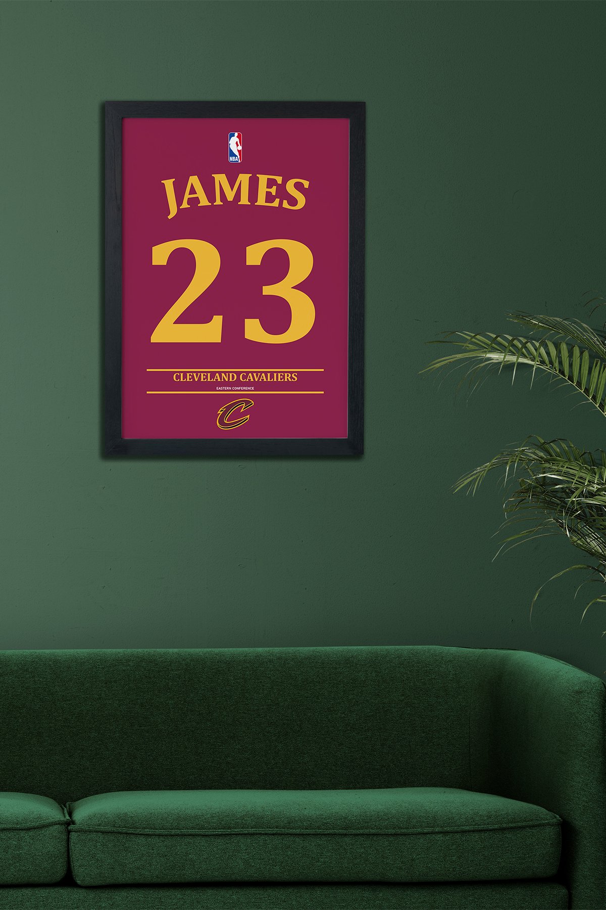 Lebron James Tasarımlı Siyah Çerçeveli Tablo Poster