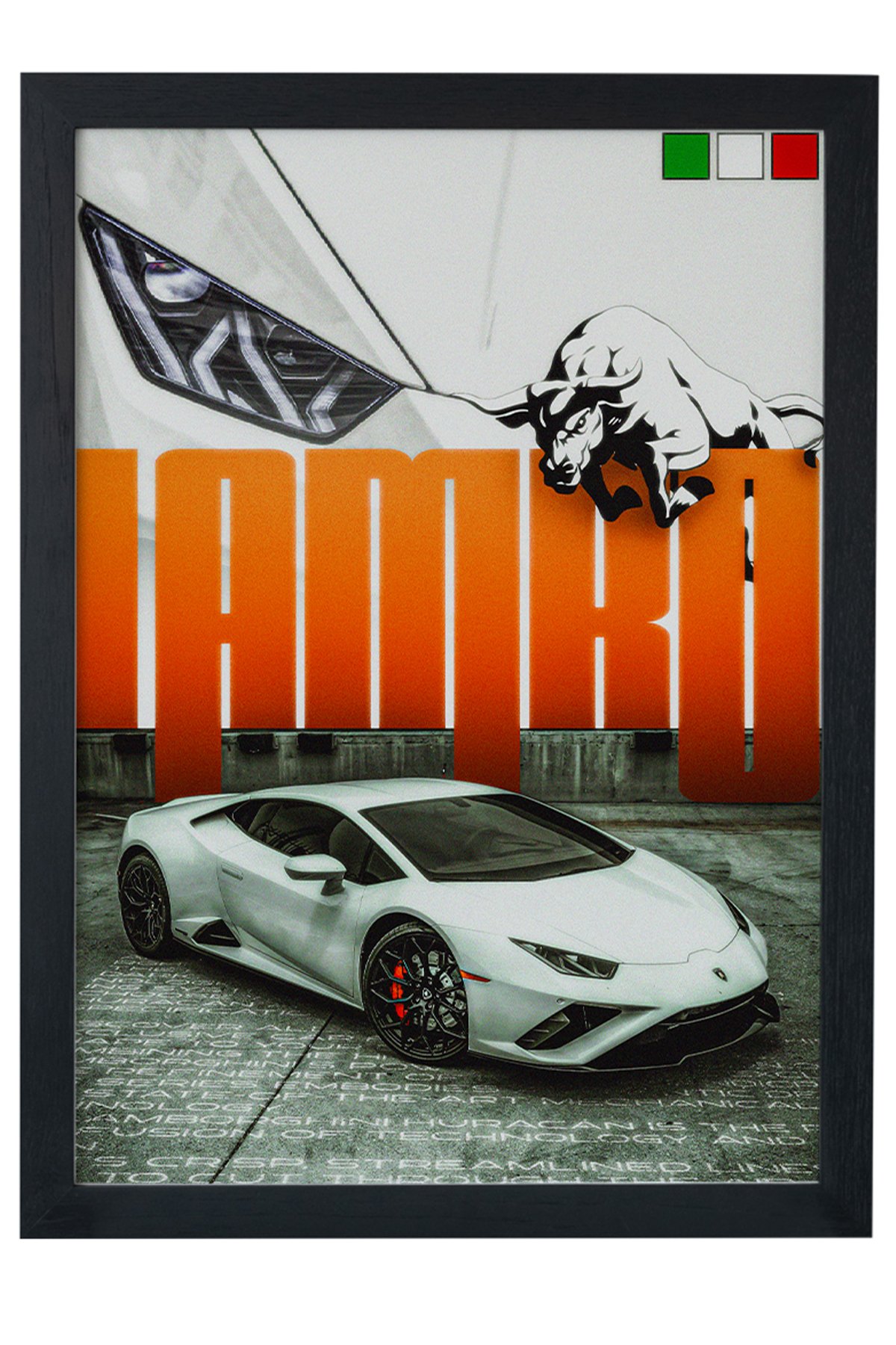 Lamborghini Serie Özel Tasarım Siyah Çerçeveli Tablo Poster main variant image