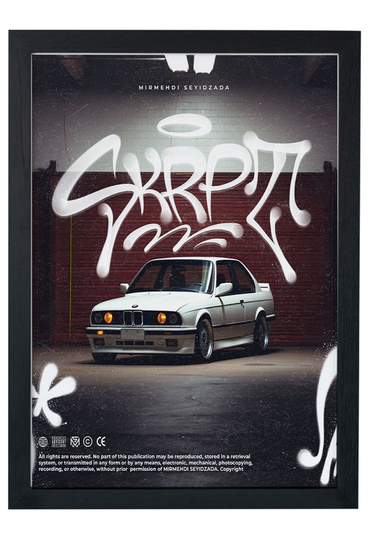 BMW-3 Car Serie Özel Tasarım Çerçevesiz Poster main variant image