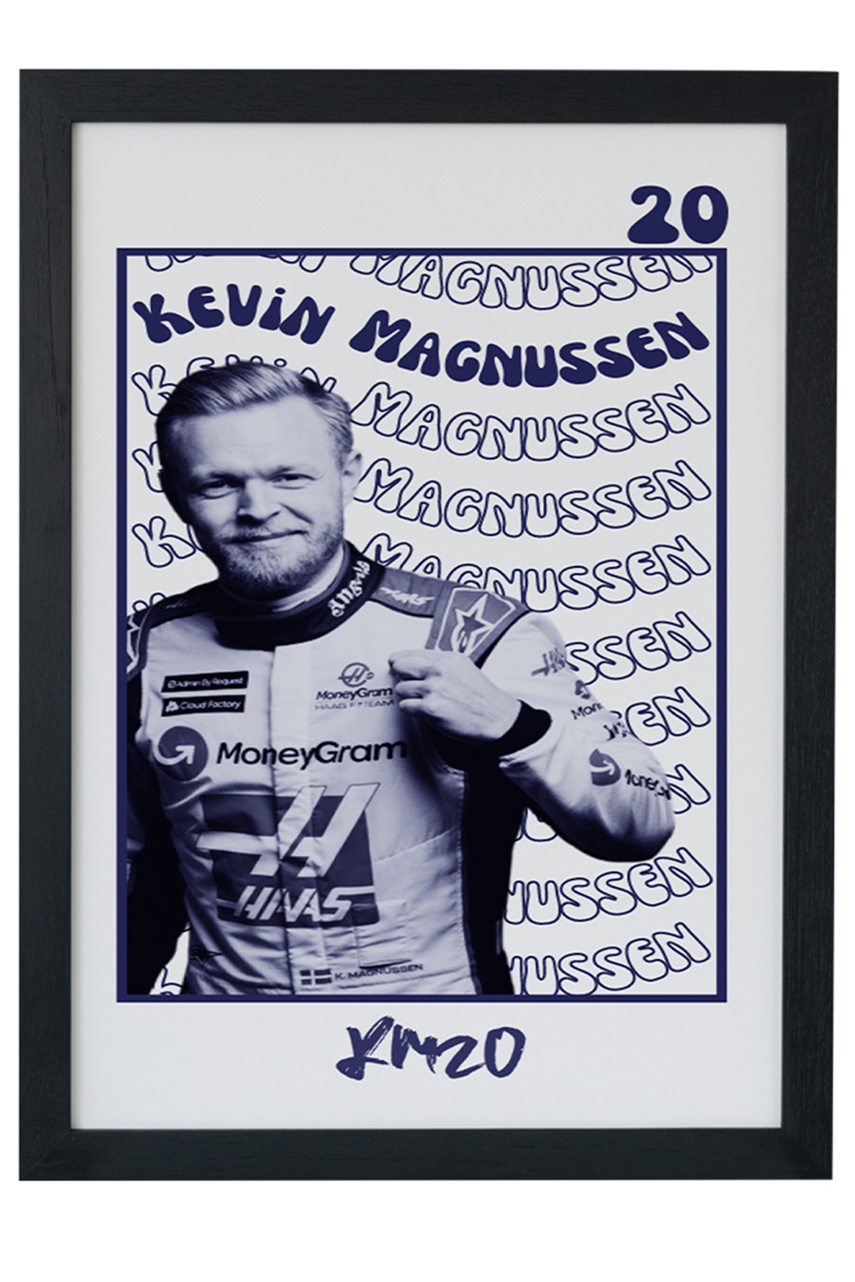 Kevin Magnussen F1 Pilotu Siyah Çerçeveli Poster Tablo main variant image