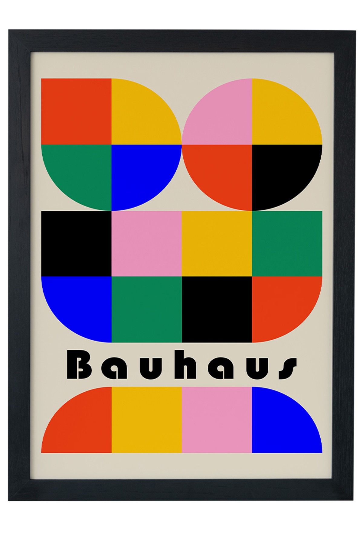 Bauhaus Color V1 Siyah Çerçeveli Tablo Poster main variant image