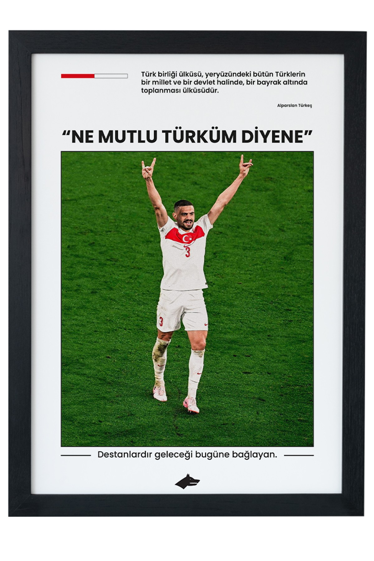 NE MUTLU TÜRKÜM DİYENE Siyah Çerçeveli Tablo Poster main variant image