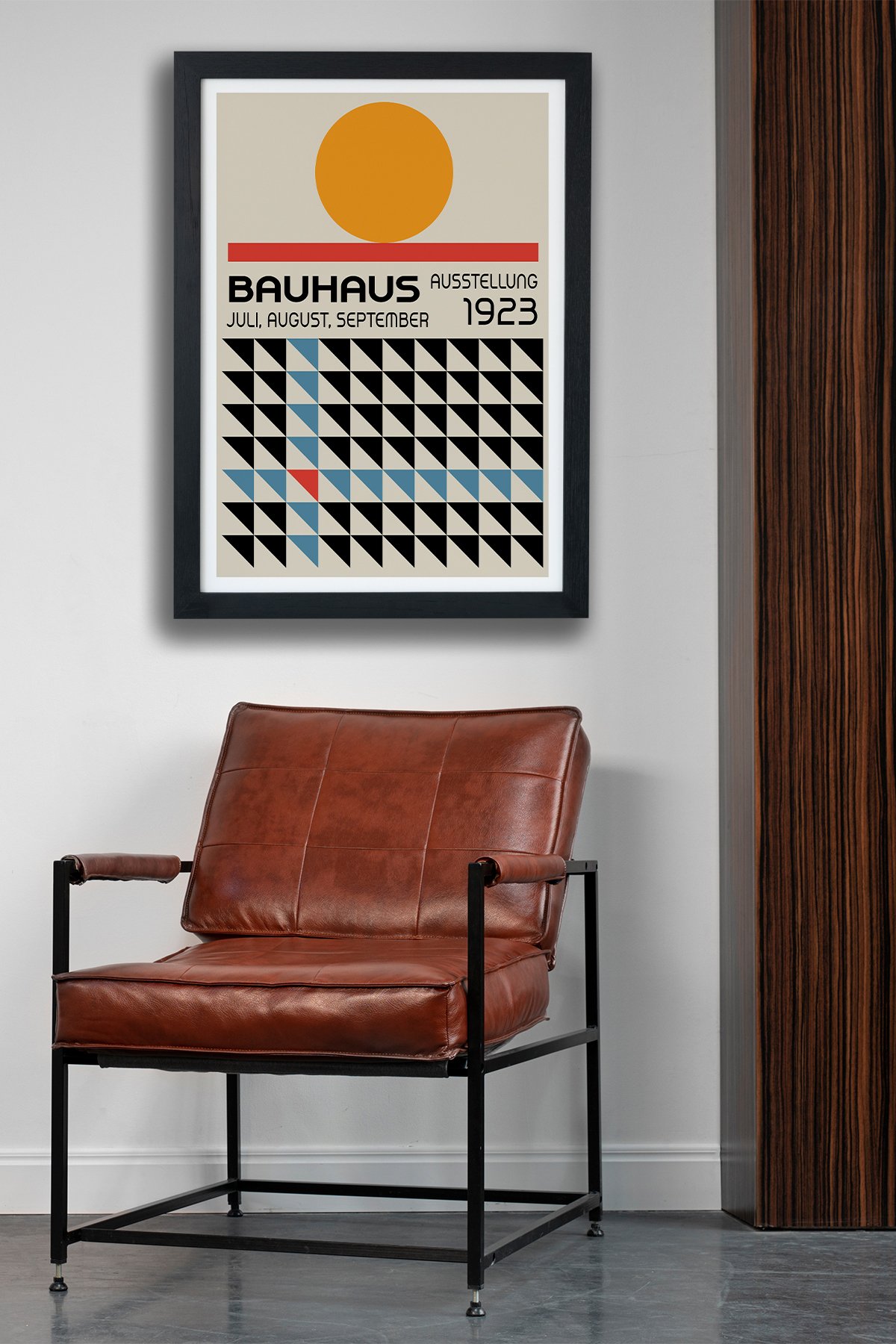 Bauhaus Ausstellung 1923 V3 Siyah Çerçeveli Tablo Poster