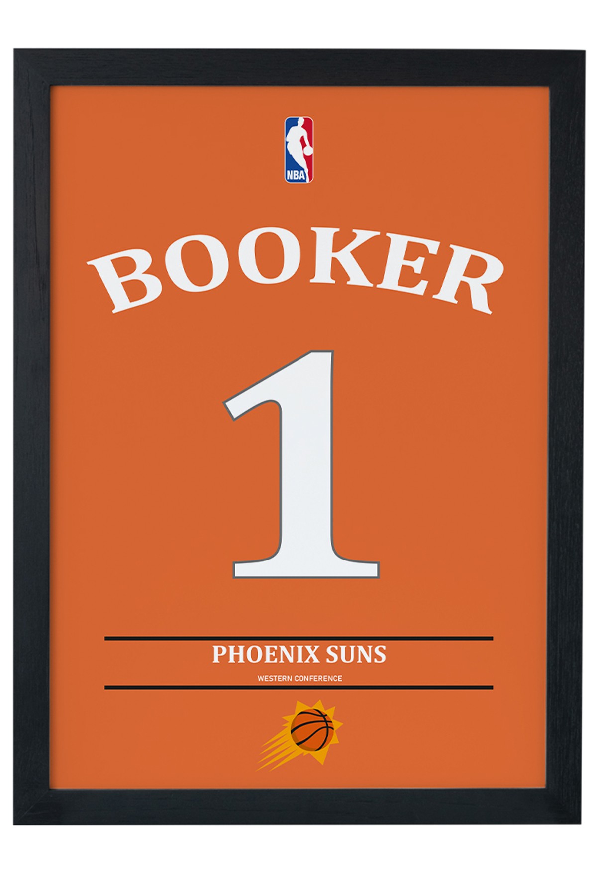 Devin Booker Tasarımlı Siyah Çerçeveli Tablo Poster main variant image