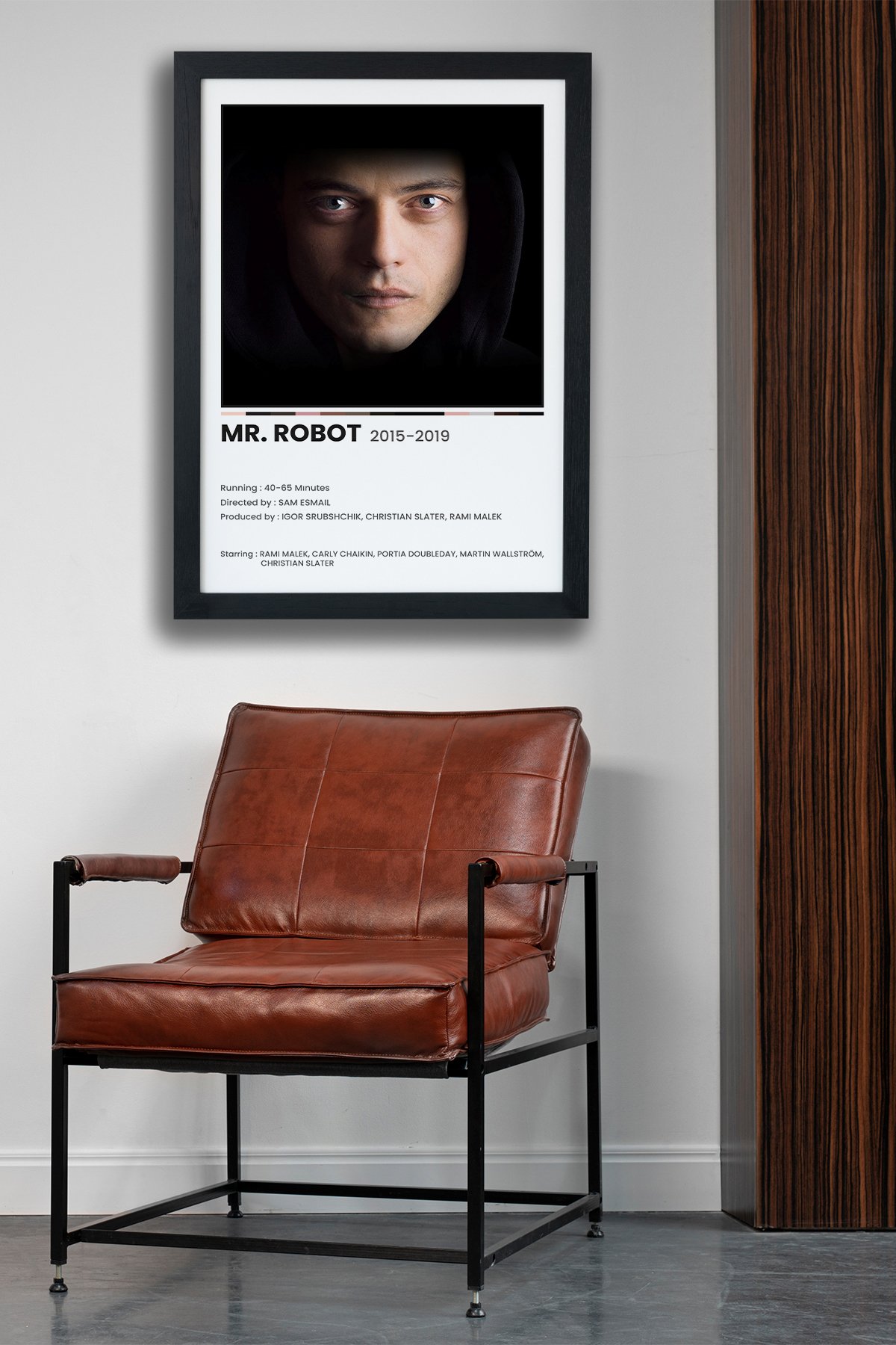 Mr. Robot Dizi-Film Siyah Çerçeveli Tablo Poster