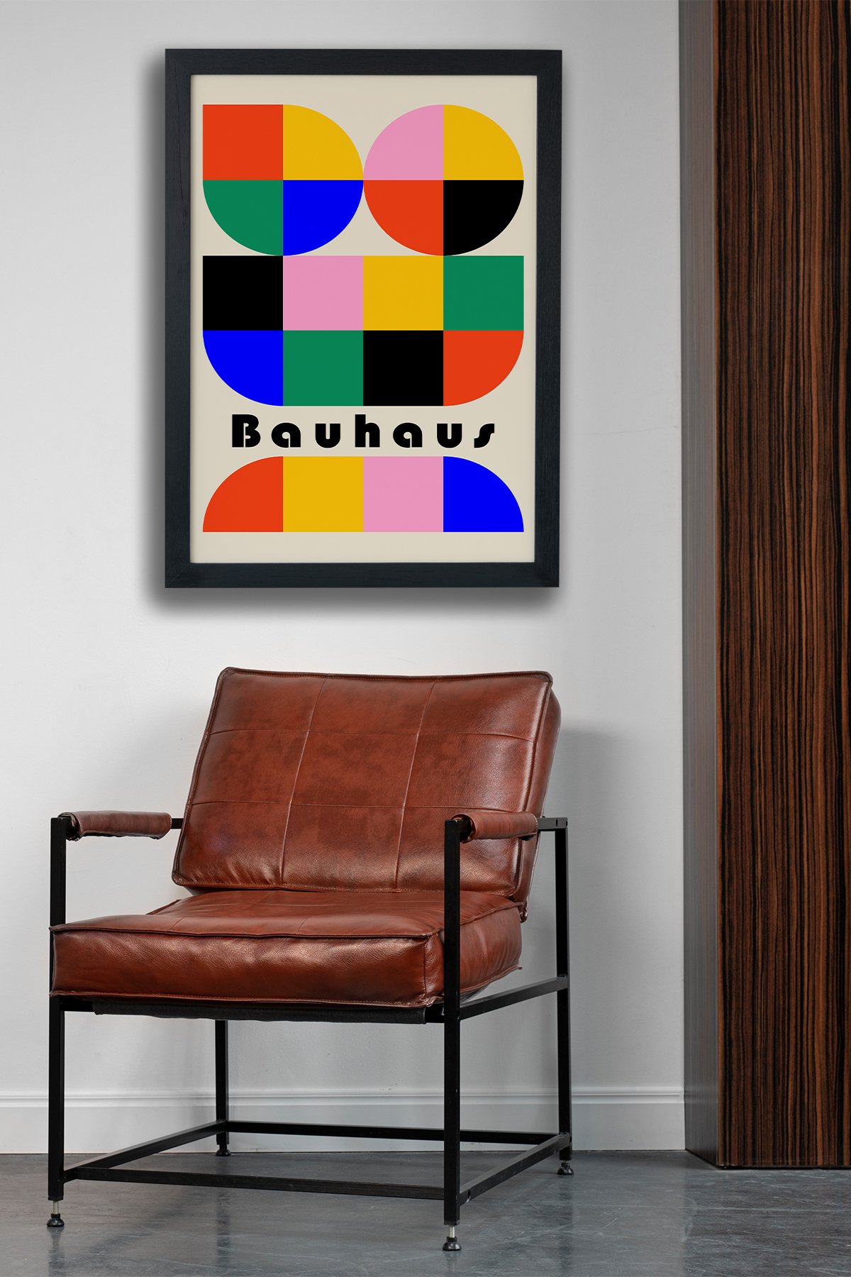 Bauhaus Color V1 Siyah Çerçeveli Tablo Poster