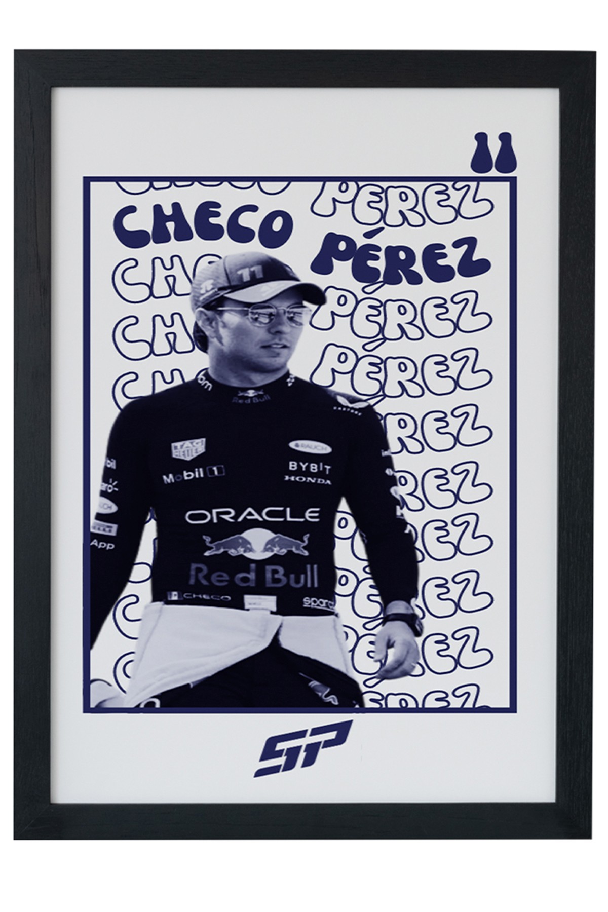 Checo Perez F1 Pilotu Siyah Çerçeveli Poster Tablo main variant image