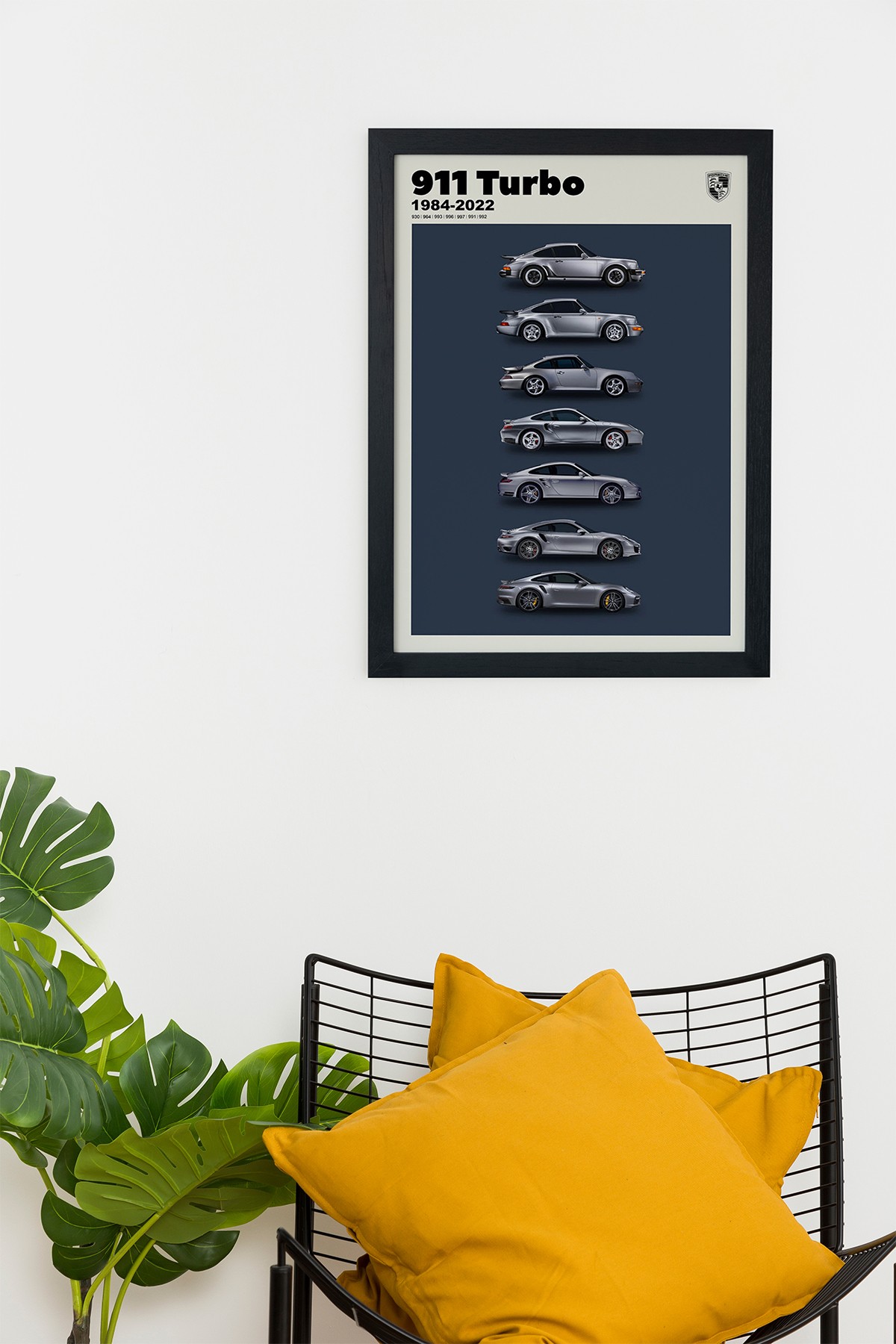 Porsche 911 Turbo 1984-2022 Siyah Çerçeveli Tablo Siyah Çerçeveli Tablo Poster