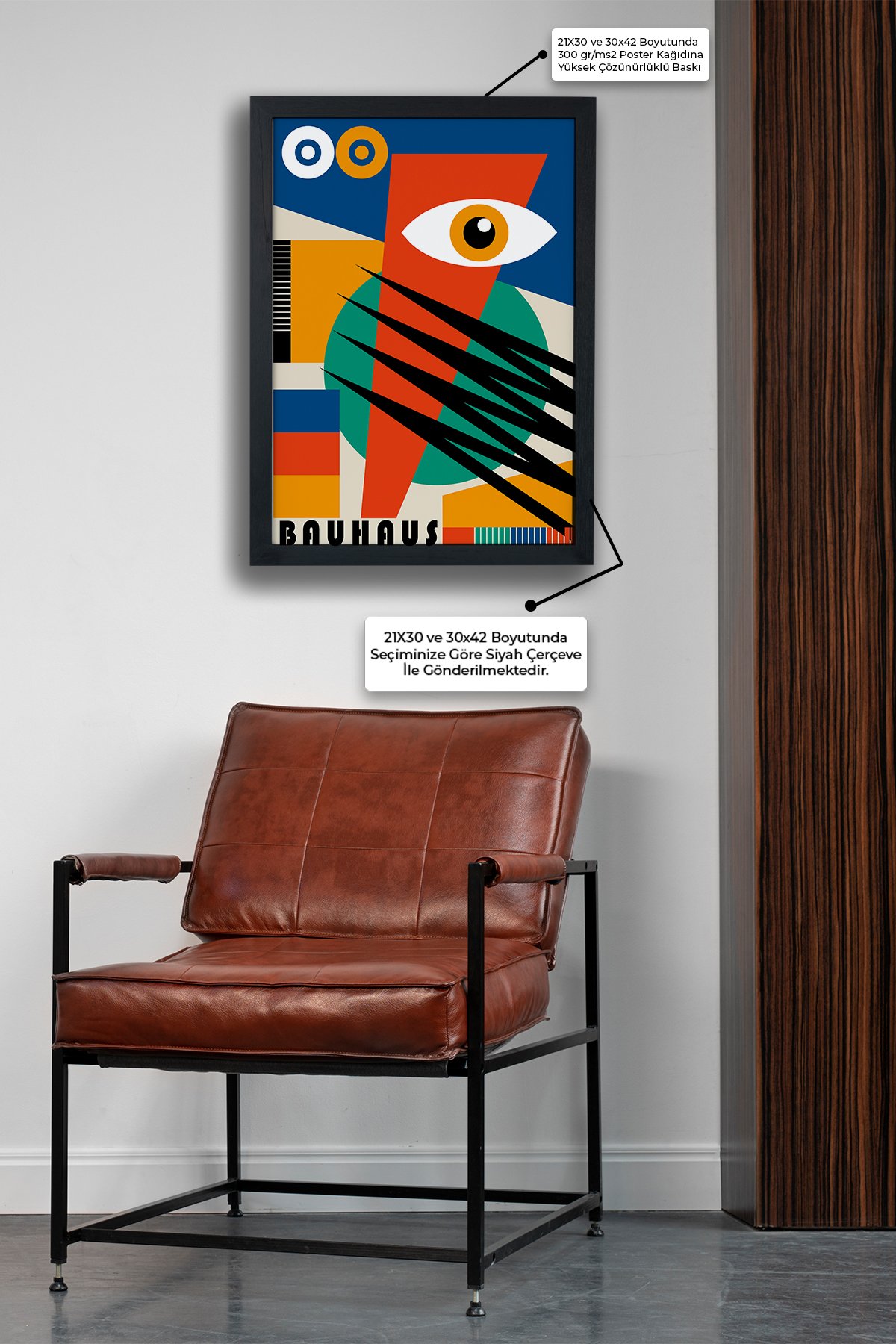 Bauhaus Eyes Siyah Çerçeveli Tablo Poster