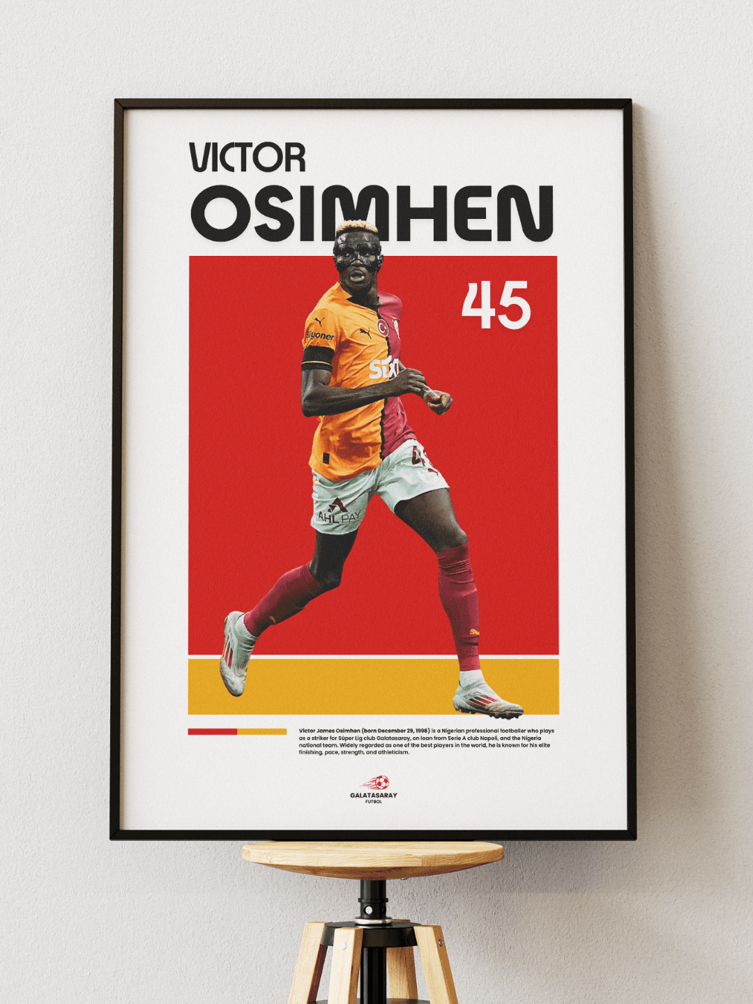 Victor James Osimhen Galatasaray Siyah Çerçeveli Poster Tablosu main variant image