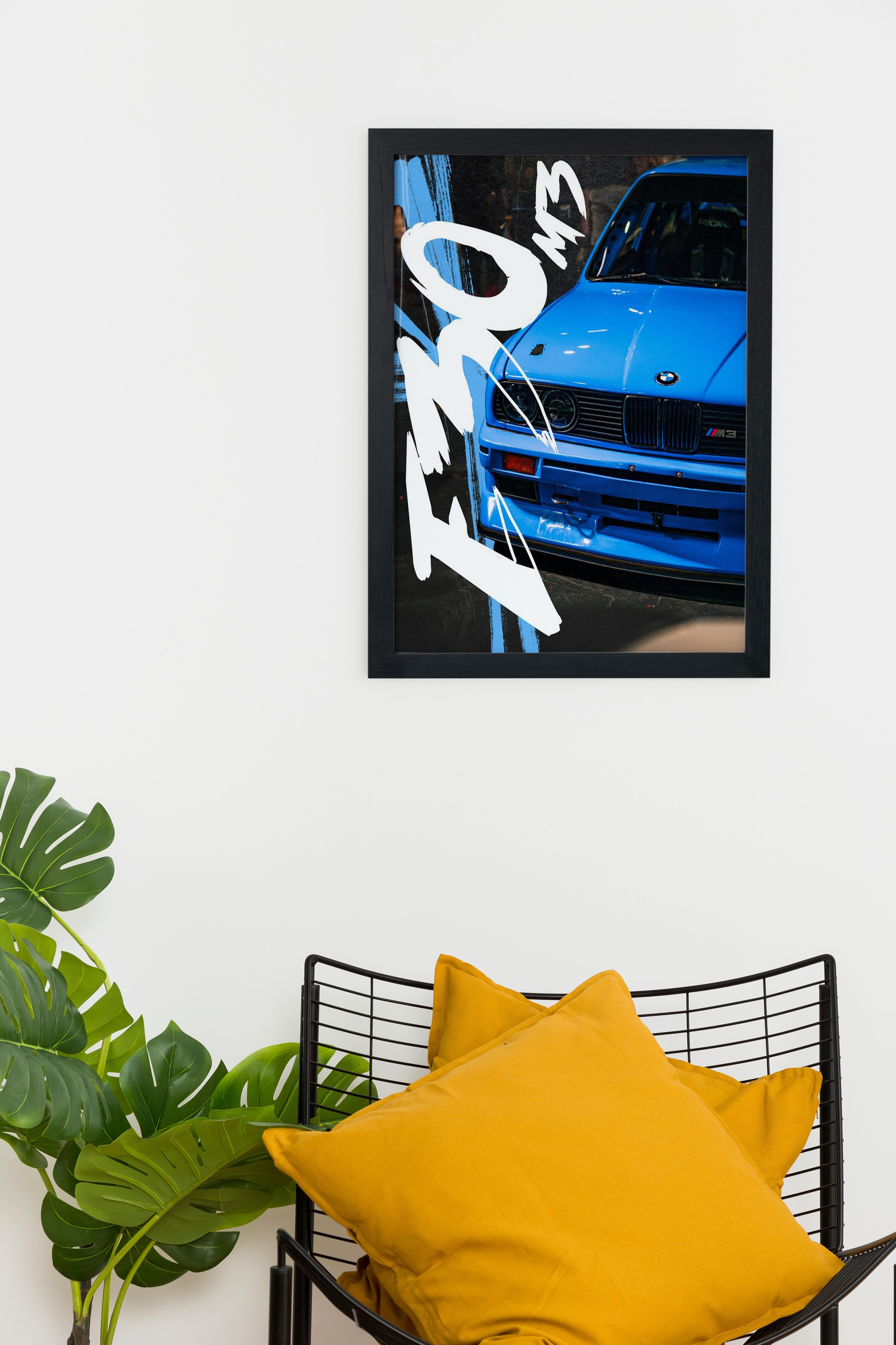 E30 Car Serie Özel Tasarım Çerçevesiz Poster