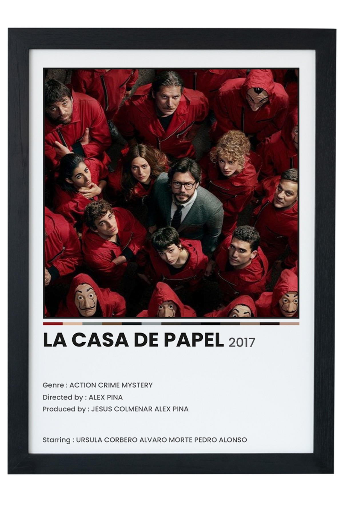 La Casa De Papel Dizi-Film Siyah Çerçeveli Tablo Poster main variant image