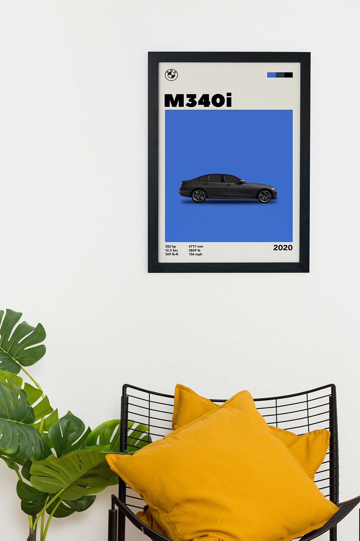 BMW M340İ 2020 Car Serie Özel Tasarım Çerçevesiz Poster