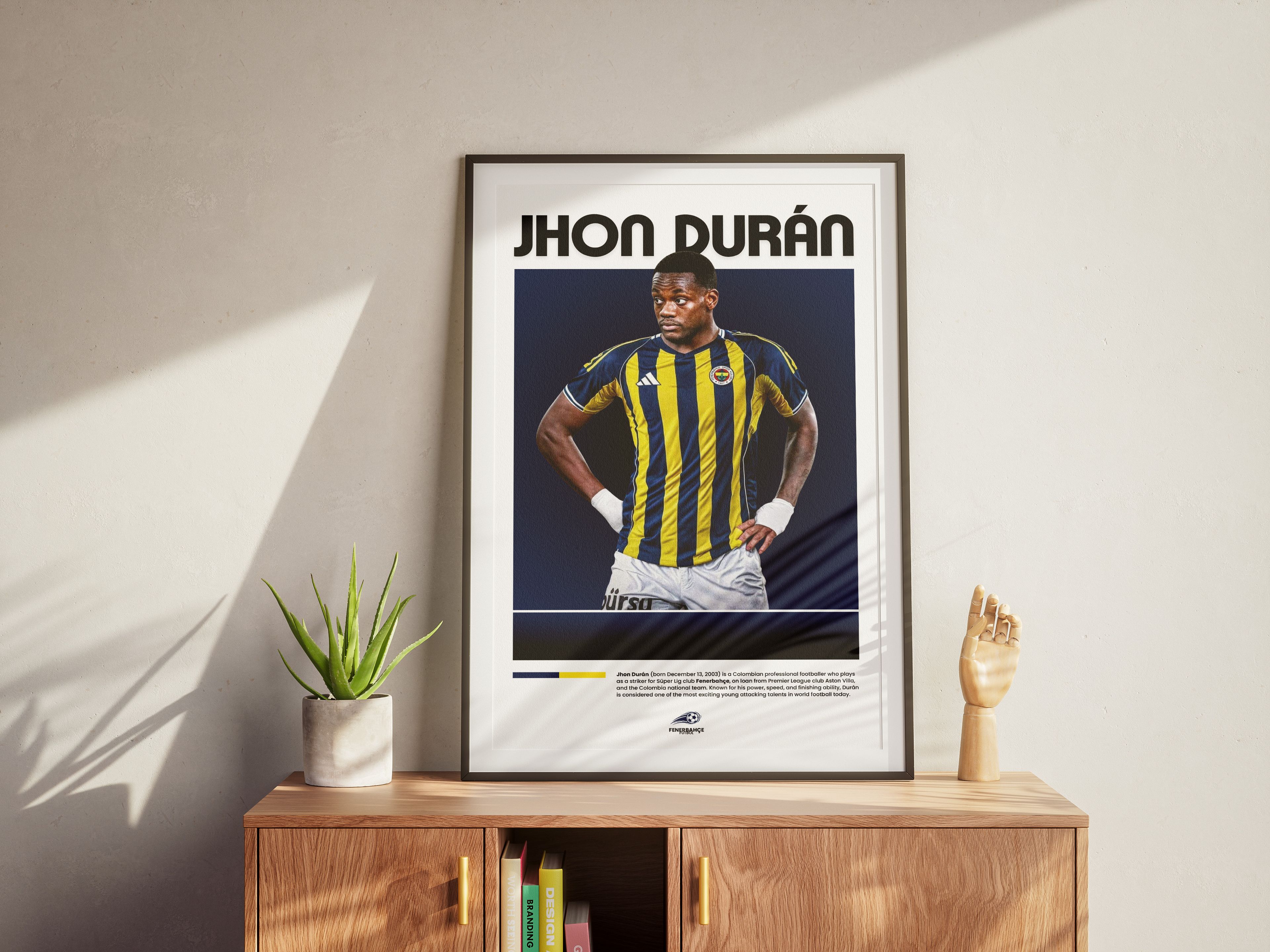 Jhon Duran Fenerbahçe Siyah Çerçeveli Poster Tablosu