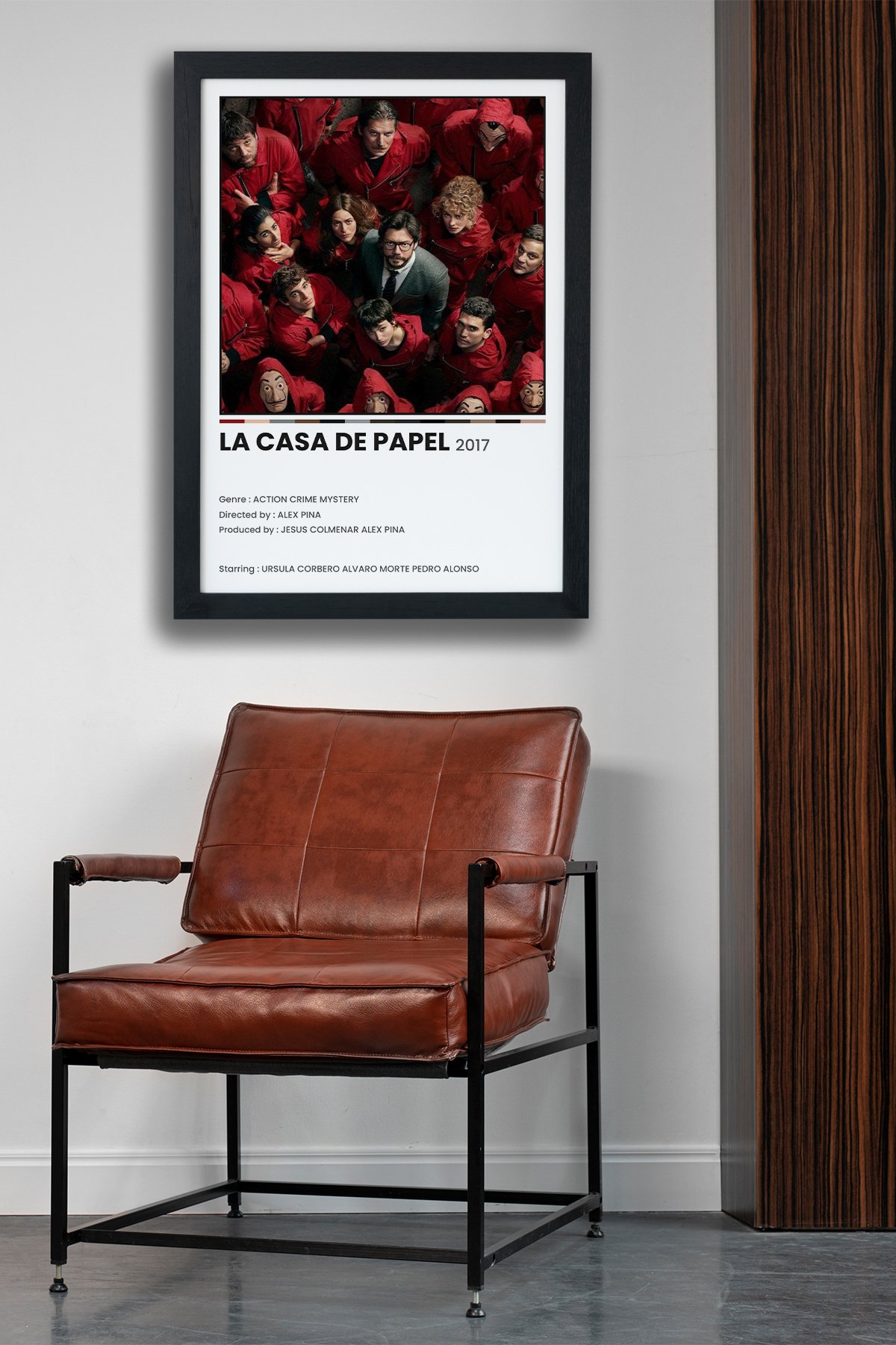 La Casa De Papel Dizi-Film Siyah Çerçeveli Tablo Poster