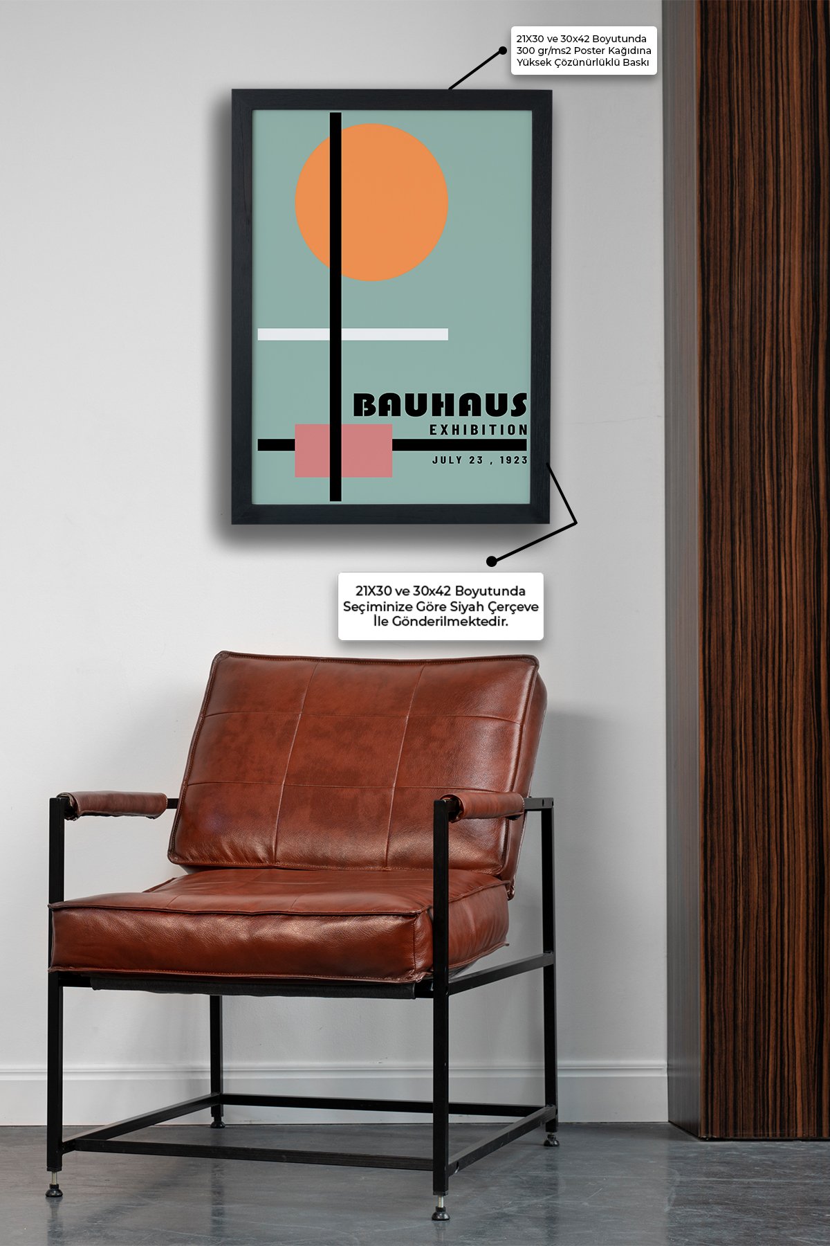 Bauhaus Exhıbıtıon V1 Siyah Çerçeveli Tablo Poster