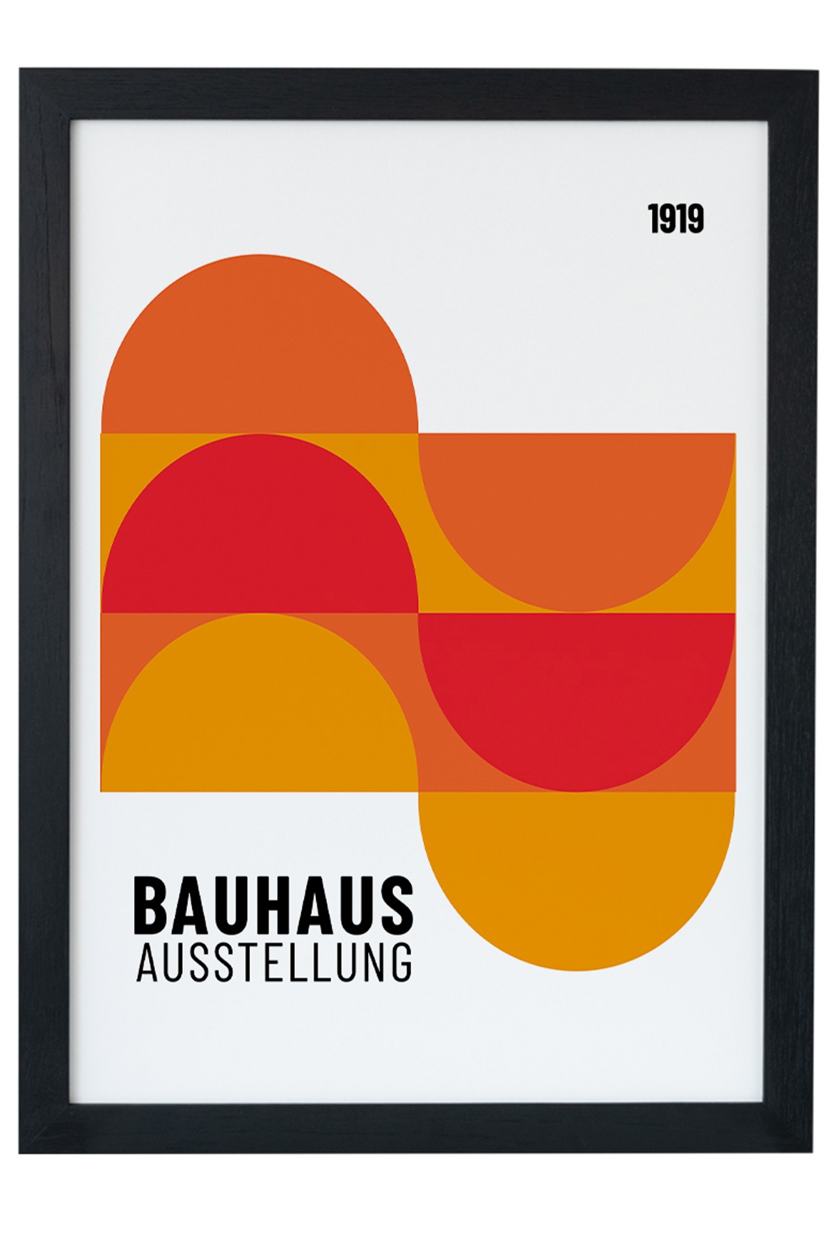 Bauhaus Ausstellung 1919 V3 Siyah Çerçeveli Tablo Poster main variant image