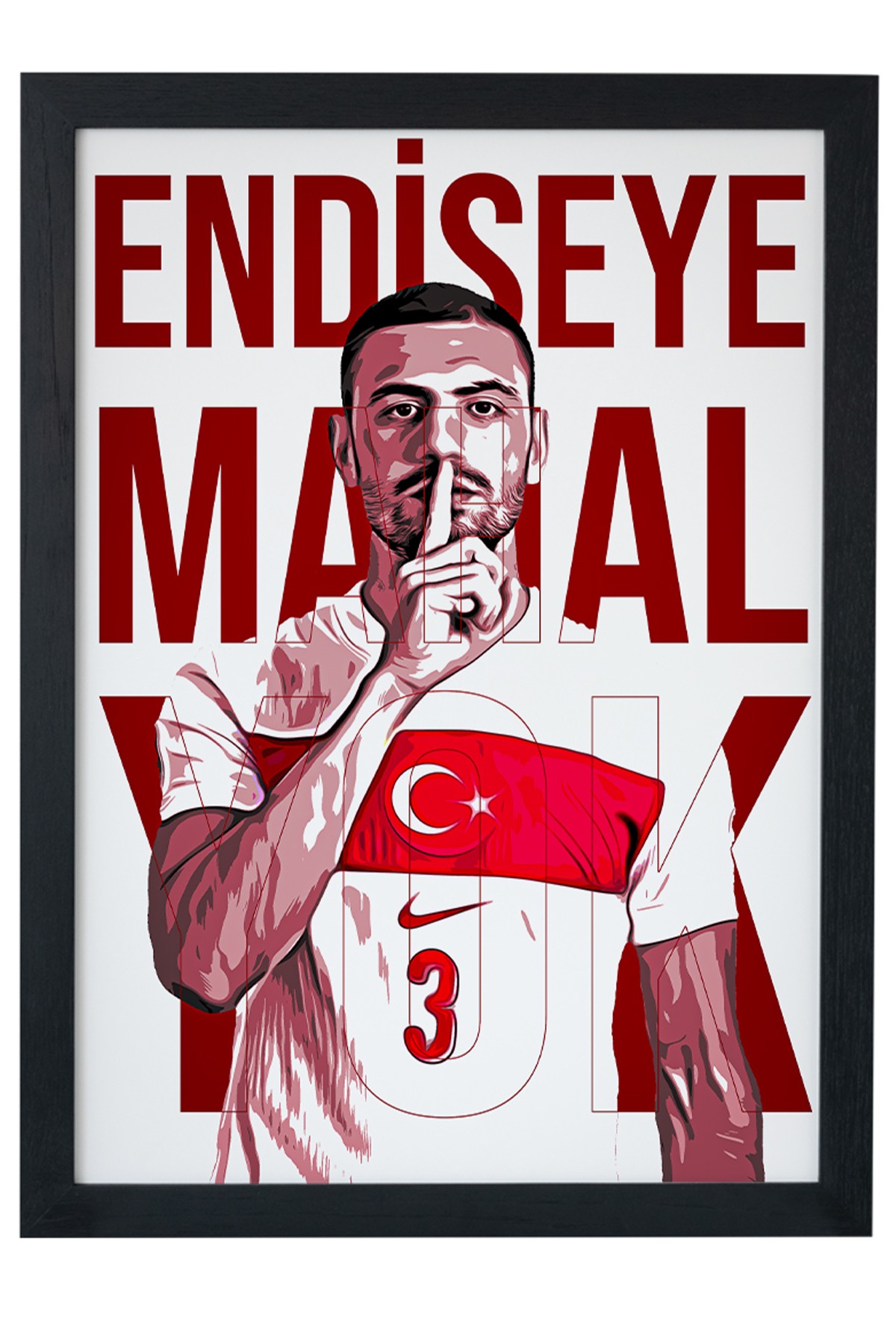 Merih Demiral Özel Koleksiyon Siyah Çerçeveli Poster Tablo main variant image