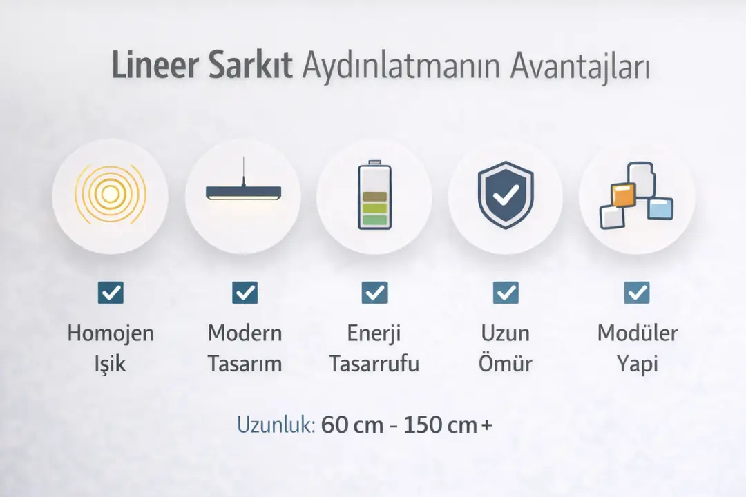 Lineer sarkıt aydınlatma avantajları ve neden tercih edilmelidir
