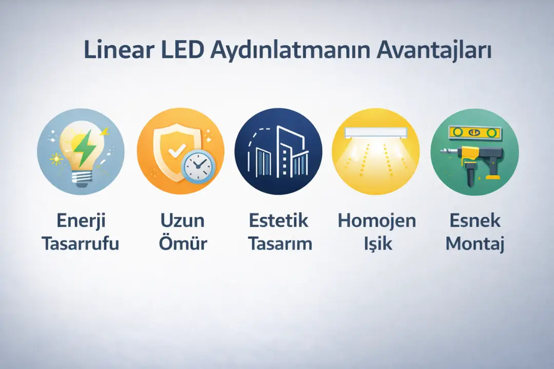 Linear LED aydınlatmanın enerji verimli ve estetik avantajları