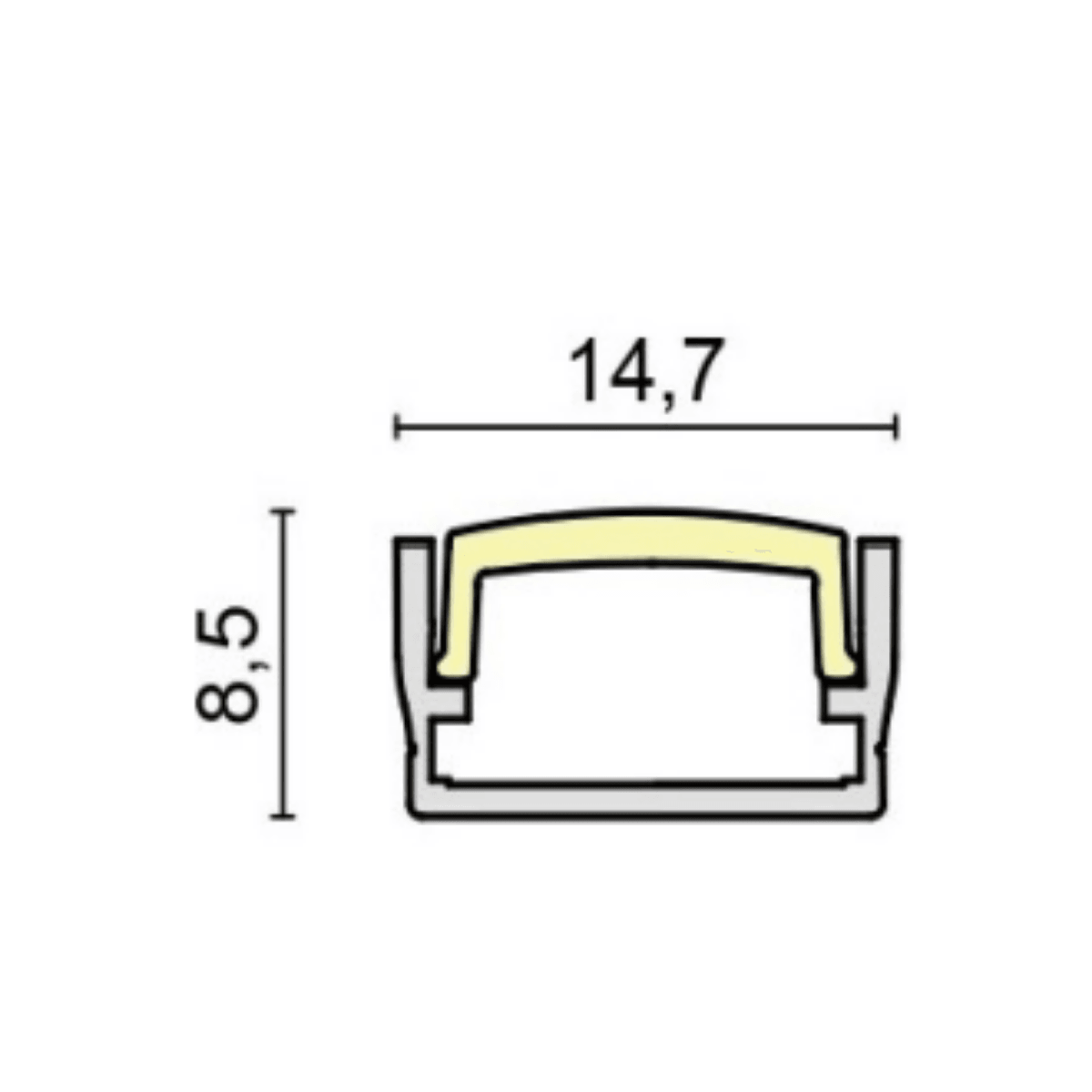 Led Bar 60 LED / 24V DC – Gizli Aydınlatma Profili (1 m)