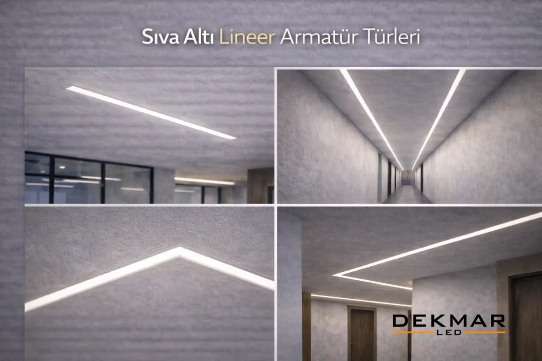 Tek hat, kesintisiz ve köşe dönüşlü sıva altı lineer armatürler&nbsp;