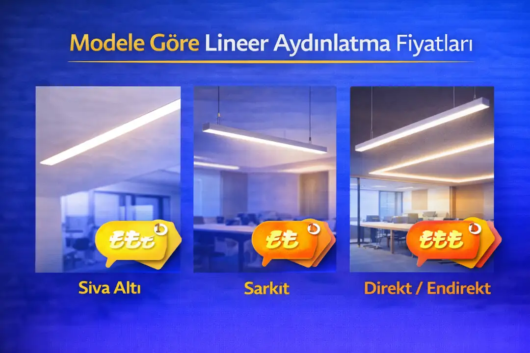 Sıva altı ve sarkıt lineer aydınlatma fiyat karşılaştırması&nbsp;